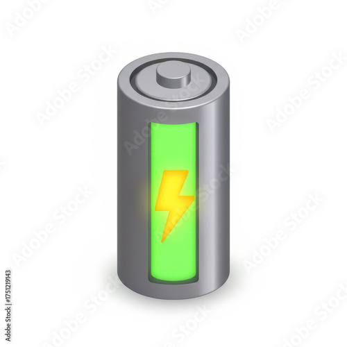 3D Battery Charging Icon