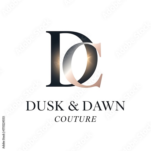Elegant Dusk  Dawn Couture Logo Design for Fashion Brand Identity.