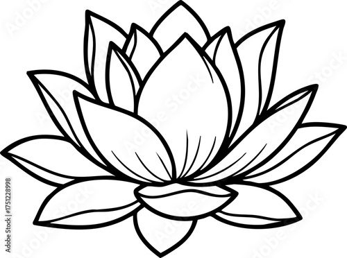 Elegant lotus flower art offers serene beauty, perfect for wellness, spa, and yoga branding seeking peaceful, natural inspiration.