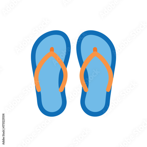 flip flops isolated on white