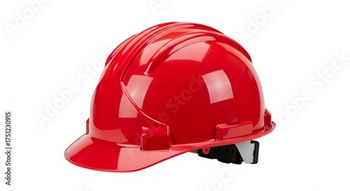 Red hard hat safety helmet construction worker protective gear head safety
