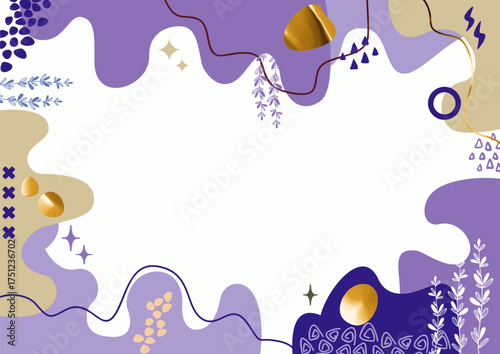Background aesthetic abstract ,leaf background, hand drawn minimal background