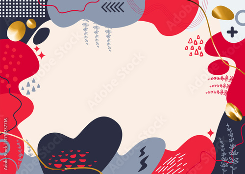 Background aesthetic abstract ,leaf background, hand drawn minimal background