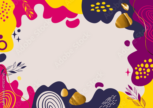 Background aesthetic abstract ,leaf background, hand drawn minimal background