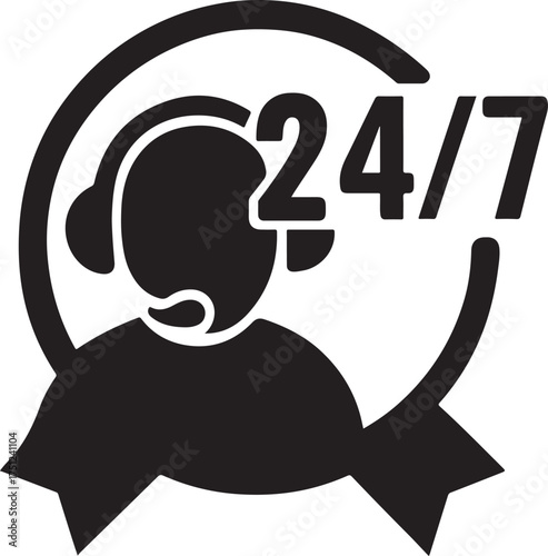 Round-the-Clock Assistance: A dynamic icon that represents the unwavering availability of 24/7 support, highlighting the commitment to constant customer assistance.