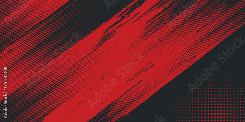 Background, contrast red and black color abstract template for business design. Technology style. You can use it for advertising, sports posters, templates, business presentations. Vector illustration
