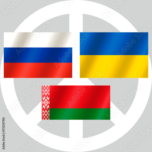 Image of the three flags - Russia, Ukraine and Belarus.Three icons with the image of the flag with the original proportions and color.Vector illustration. Free Download Image of the three flags - Russia, Ukraine and Belarus.Three icons with the image of the flag with the original proportions and color.Vector illustration. - GFXLoad