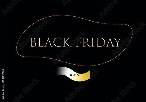 Black Friday sale banner black background