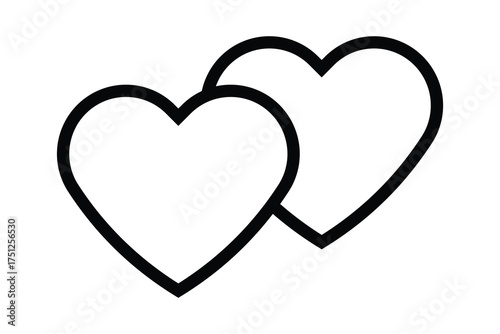 double heart and two heart icon.