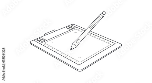 Digital Drawing Tablet with Stylus Pen for Creative Design.