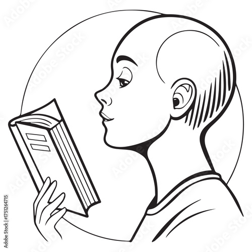 book reading concept vector