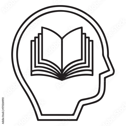 book reading concept vector