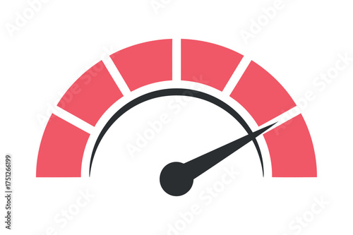 Speedometer Measurement Level Meter Indicator Vector Design Measuring Performance
