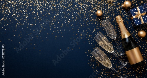 Celebrate With Champagne, Confetti, and Festive Decorations for the Special O...