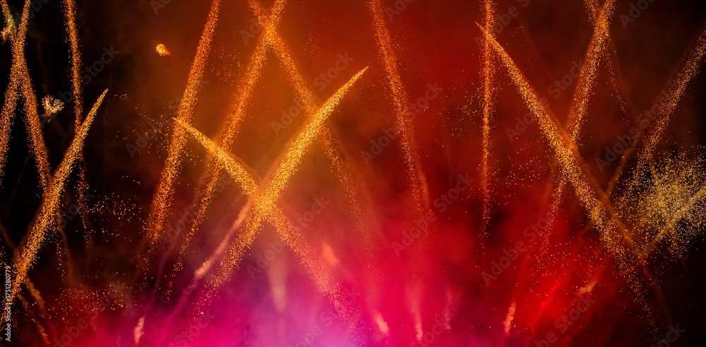 Naklejka premium Fajerwerki sylwester 