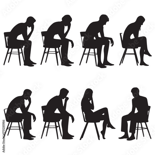 Mindfulness and Relaxation Poses - Vector Silhouettes

