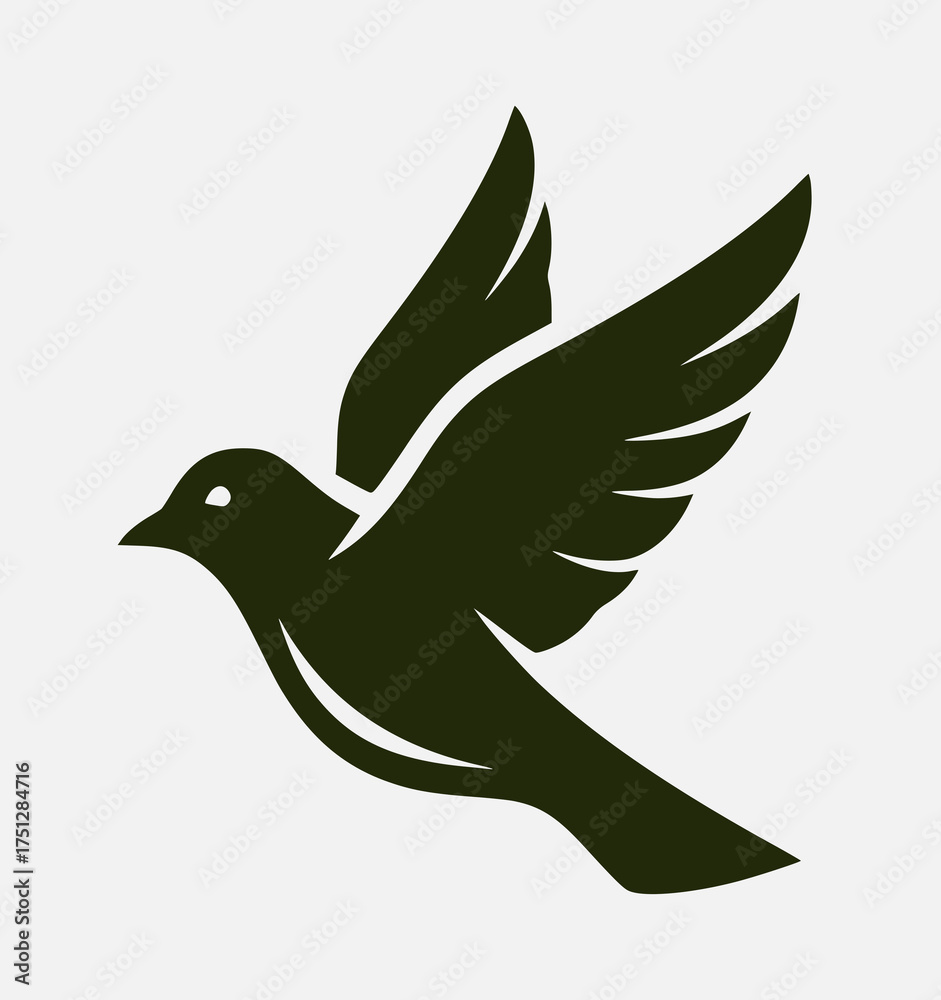 Obraz premium Silhouette bird flying