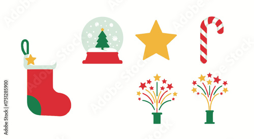 Festive Christmas Vector Elements Set