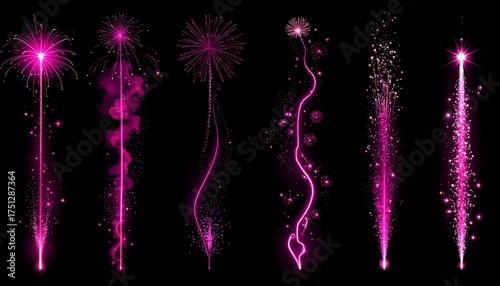 Vibrant Pink Firework Burst