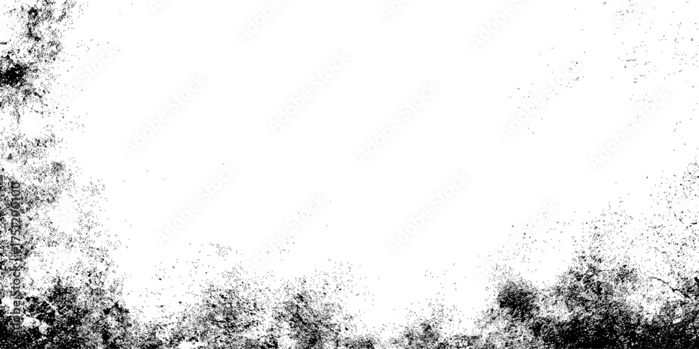 Obraz premium Black and White Grunge Dust Texture with Fading Specks Overlay.