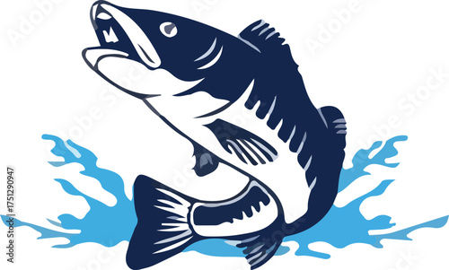 Salmon Fish Logo – Modern and Minimalist Fish Emblem for Fishing, Seafood, Outdoor, and Marine Branding | Professional Salmon Icon for Anglers, Clubs, and Apparel Design