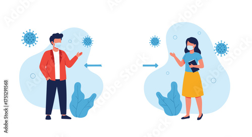 Keeping a safe distance from others is important to prevent the spread of viruses.