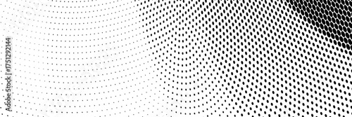 Abstract Black And White Halftone Dot Texture Background