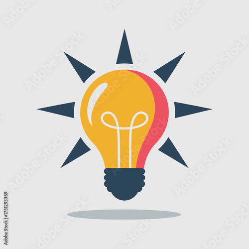 This artwork showcases a creative light bulb surrounded by spikes, symbolizing innovative ideas and inspiration, perfect for creative and business themes.