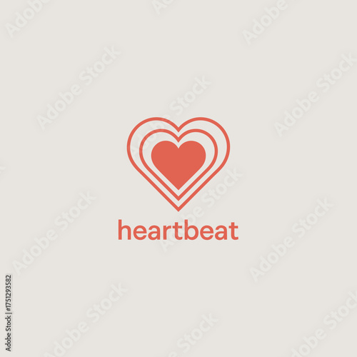 This elegant image presents a stylized heartbeat symbol incorporating heart shapes, beautifully conveying themes of love, compassion, and emotional wellness in a simple graphic.