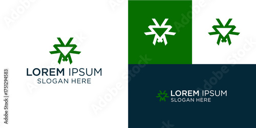 Modern green logo design with geometric triangle shape for sustainable brand identity, perfect for eco-friendly business, nature organization, or innovative technology company