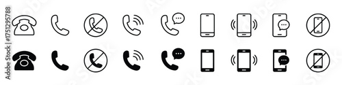 phone, telephone, smartphone, mobile, call, calling, communication, contact, message, chat, notification, incoming call, outgoing call, no phone, forbidden, banned, icon, symbol, graphic, design, elem