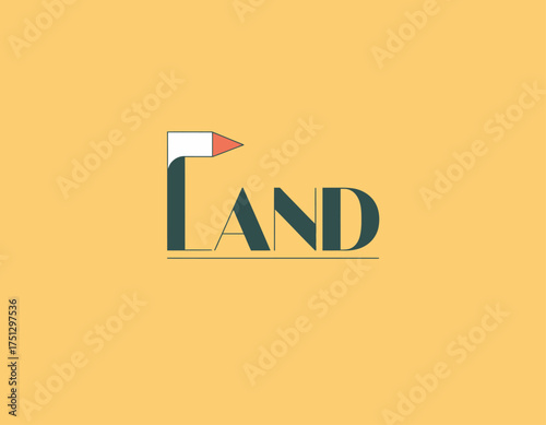 This creative logo design incorporates a pencil and distinct typography, symbolizing education and creativity, perfect for schools, educational services, and arts organizations.