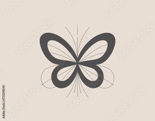 This stunning butterfly logo represents transformation and beauty, featuring elegant lines and shapes, making it ideal for creative and nature-themed brands.
