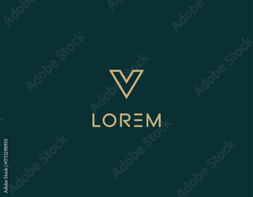 An elegant logo design featuring layered geometric shapes and an intricate 'V' for branding, emphasizing sophistication and professionalism in modern industries.