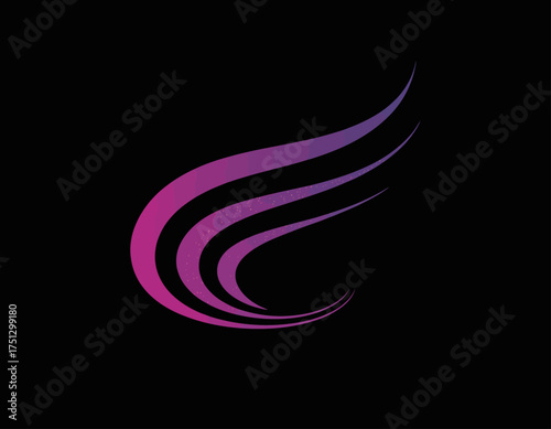 This image presents a dynamic and graceful flame in a rich pink color against a dark background, embodying passion, energy, and creativity in an abstract form.