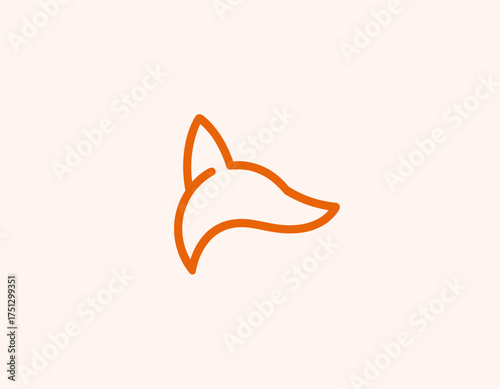This logo features a sleek and modern outline of a fox, ideal for branding related to technology, nature, or an animal conservation organization, capturing attention effectively.