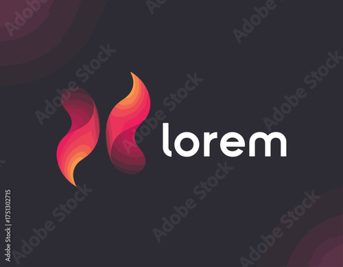 This vibrant image features a striking blend of abstract flame shapes and gradient colors that create an energetic feel, perfect for modern design projects.