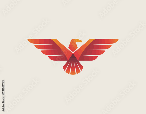 A striking eagle logo crafted with bold lines and colors, representing power, freedom, and strength, making it suitable for brands focused on adventure and ambition.