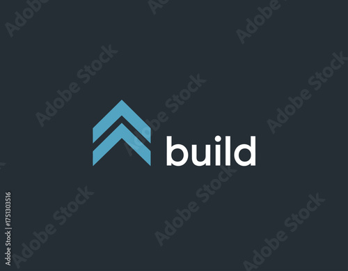 This logo showcases a modern representation of a building structure, symbolizing growth and stability, perfect for companies in the construction and architecture sectors.