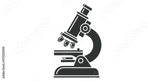Scientific Compound Microscope Icon for Laboratory Research and Education.