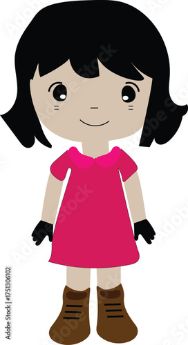 little girl with a bag