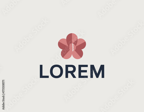 An appealing flower logo design that encapsulates beauty and growth, using soft colors and simple shapes to evoke feelings of freshness and positivity.