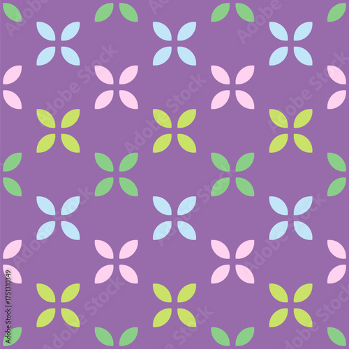 Seamless Floral decorative pattern, tile decor, Background with copy space