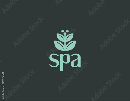 This image presents a stylized floral design with a calming aesthetic, representing wellness, relaxation, and the soothing experience of visiting a spa in nature.