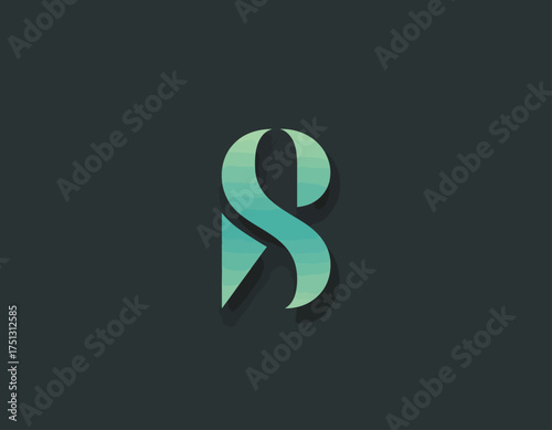 This logo showcases a unique letter S with a contemporary design, symbolizing sophistication, fluidity, and elegance, perfect for modern branding and business identities.