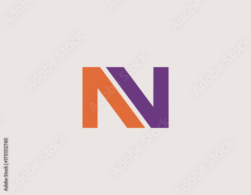 This image depicts a vibrant, multi-colored 'N' letter logo, symbolizing creativity and modernity, perfect for branding agencies, tech companies, or marketing firms.