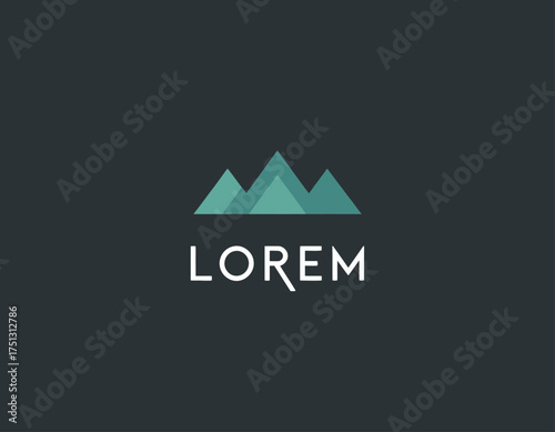 This design showcases a minimalist mountain logo in soothing colors, embodying adventure, exploration, and connection with nature, perfect for outdoor and travel brands seeking a strong identity.