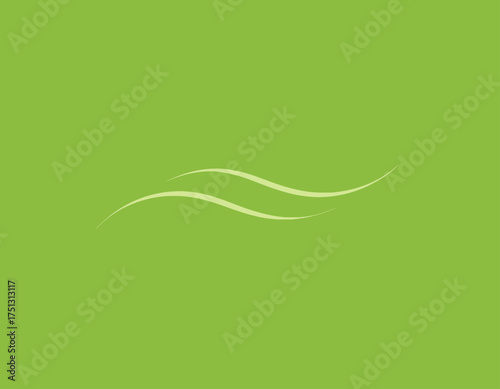 This image features soft, flowing green waves on a bright green backdrop, representing tranquility, balance, and a connection to nature's calming essence.