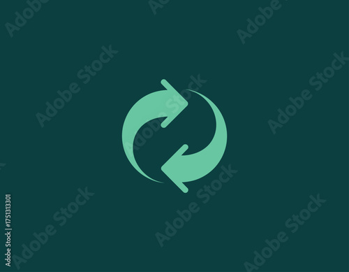 This logo effectively incorporates a refreshing circular design with a recycle symbol, embodying sustainability and eco-friendliness, perfect for environmental and green brands.