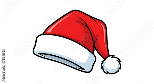 Festive Santa Hat - A Symbol of Christmas Cheer and Holiday Traditions.